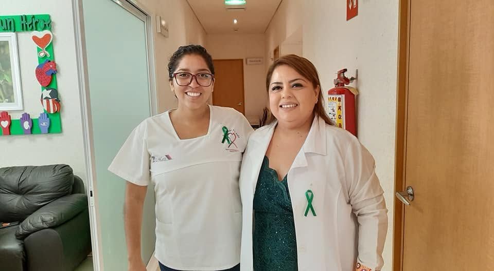 Colaboradoras de salud durante actividad de cultura de donación