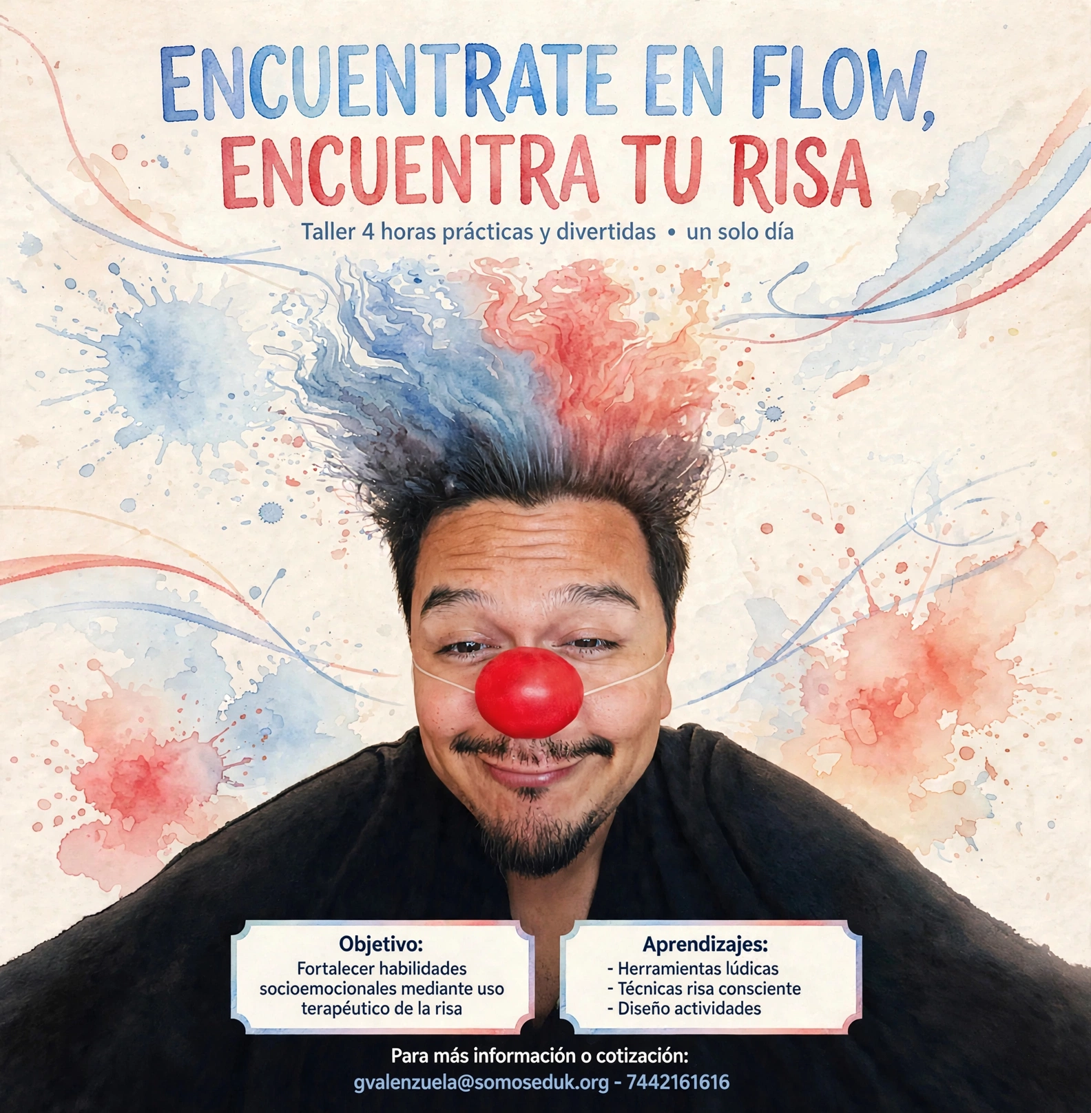 Cartel Encuéntrate en Flow, encuentra tu risa con Chiflip